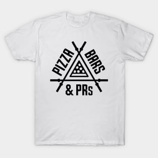 Pizza, Bars and PRs Fitness Triangle v2 T-Shirt